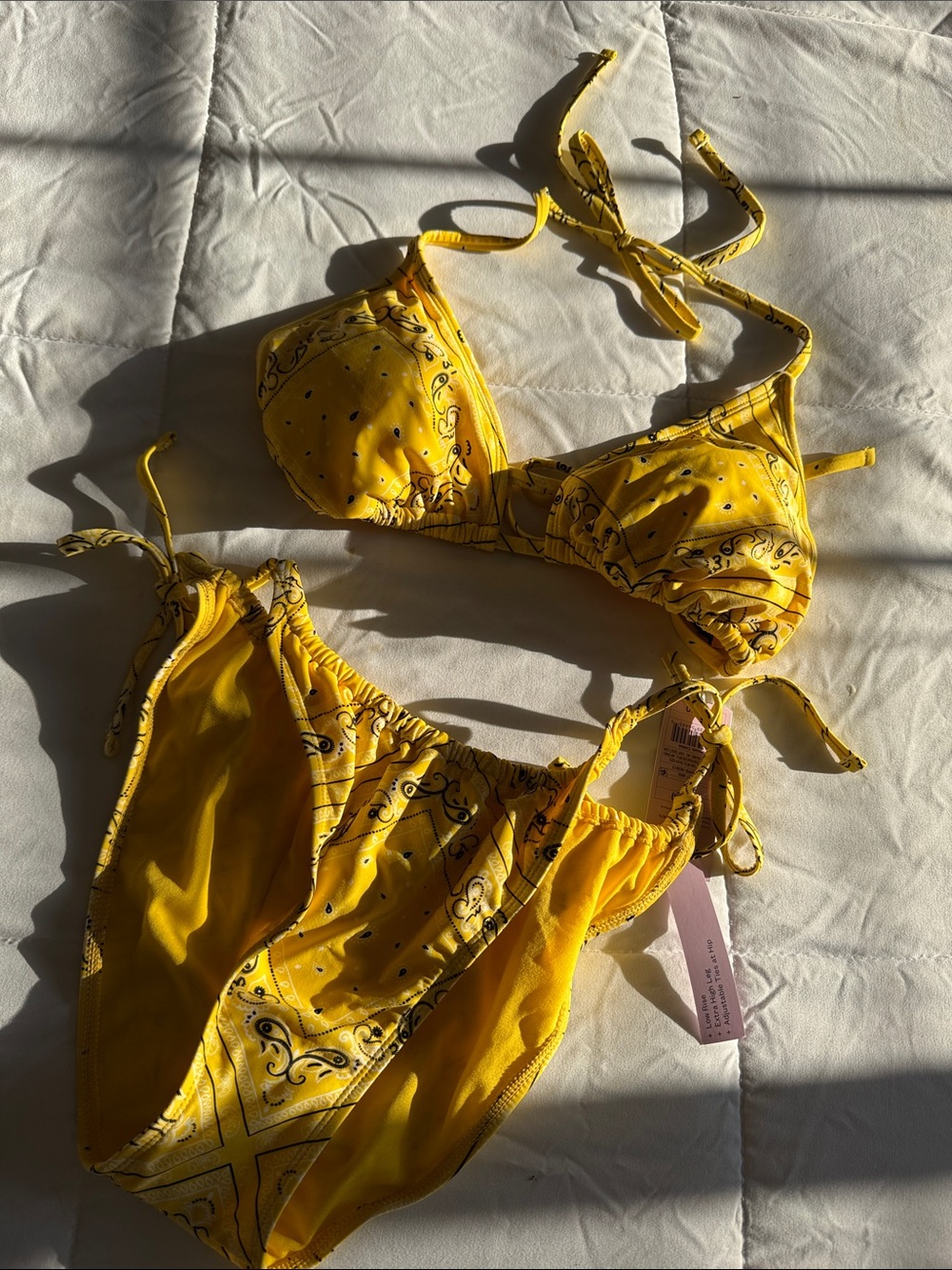 wild fable Yellow Bandana-Print Bikini Set